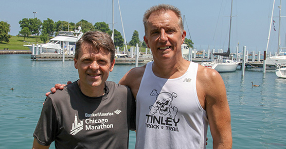 Rich Matula, kidney transplant patient, with his friend and kidney donor
