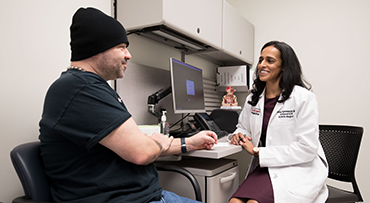 Dr. Yalini Vigneswaran and a GERD patient