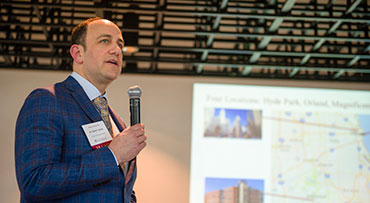 Dr. David Rubin, MD, addresses the audience during a UChicago Medicine Alumni Reception