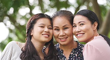 Female generation: Grandmother, mother and daughter