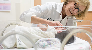 Dr. Kandel with pediatric patient