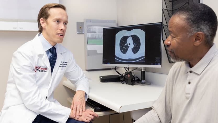 Thoracic surgeon, Darren Bryan, MD, and patient