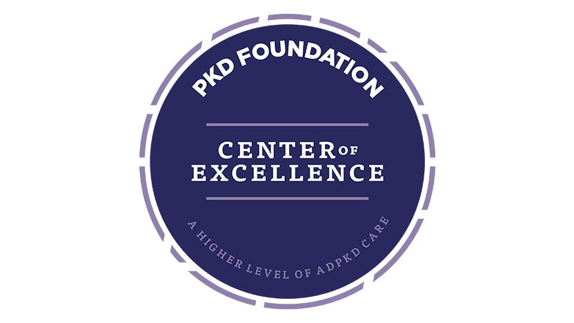 PKD Foundation Center of Excellence Badge
