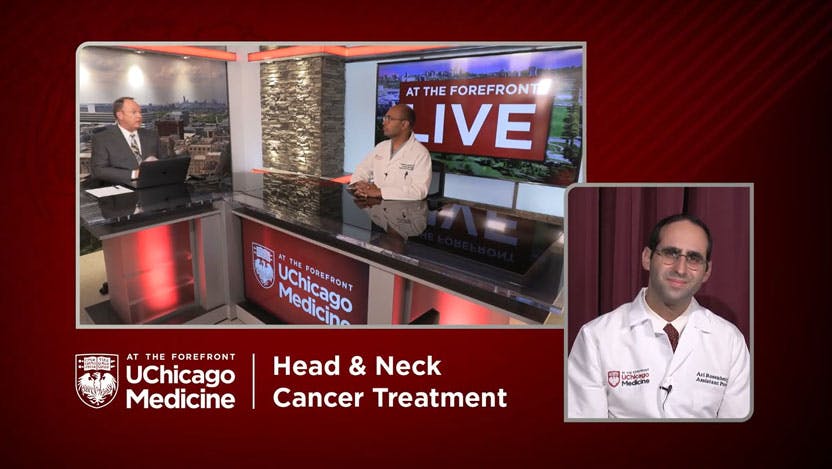 At the Forefront Live: Head and Neck Cancer Treatment, featuring Nishant Agrawal, MD, and Ari Rosenberg, MD