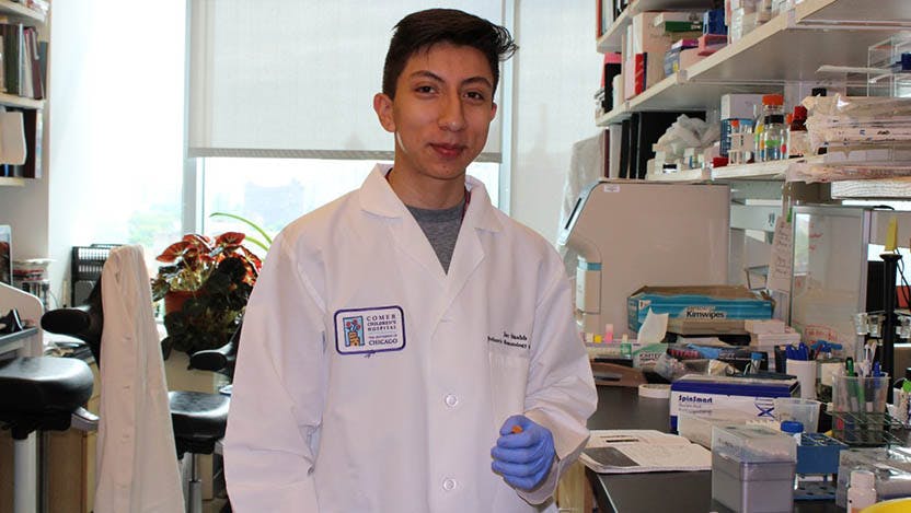 Cristian Carpio is a long-time participant in UChicago Medicine Comprehensive Cancer Center's research pathway programs for high school and college students.