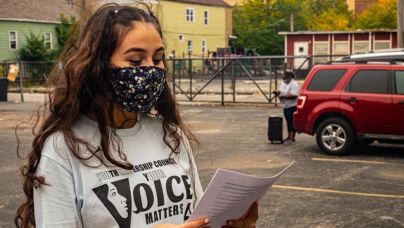 Abril Garcia participates in a Youth Leadership Council event with Southland RISE grant recipient Alliance of the SouthEast (ASE).