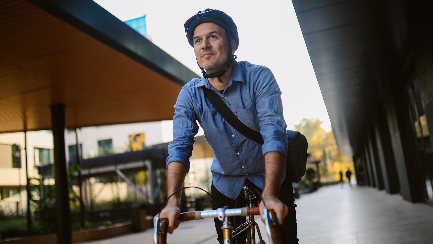 Man on bicycle