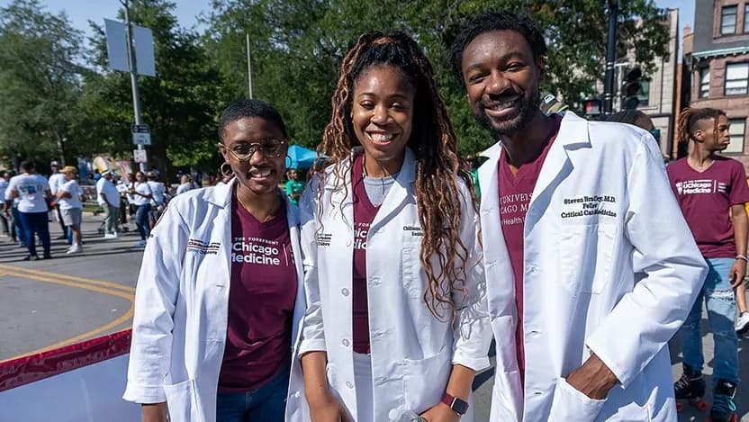 As an example of UChicago Medicine’s community engagement, the Graduate Medical Education Community Champions program works with the Urban Health Initiative to train residents to work in underserved communities, providing them with outreach, service and learning opportunities.