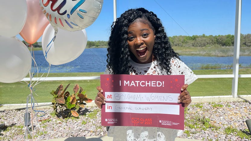 Pritzker School of Medicine student Abena Appah-Sampong is headed to the Harvard-affiliated Brigham and Women's Hosptital for her surgery residency.