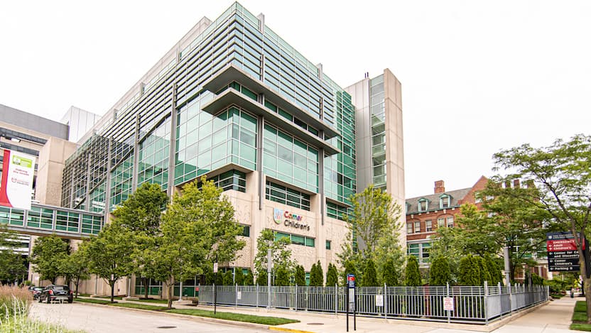 Comer Children's Hospital exterior view