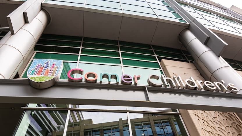 Comer Children's exterior signage