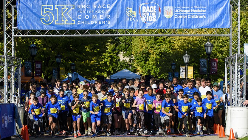 Participants line up for the 2019 RBC Race for the Kids, one of two major fundraising events held every year by the Comer Development Board. 
