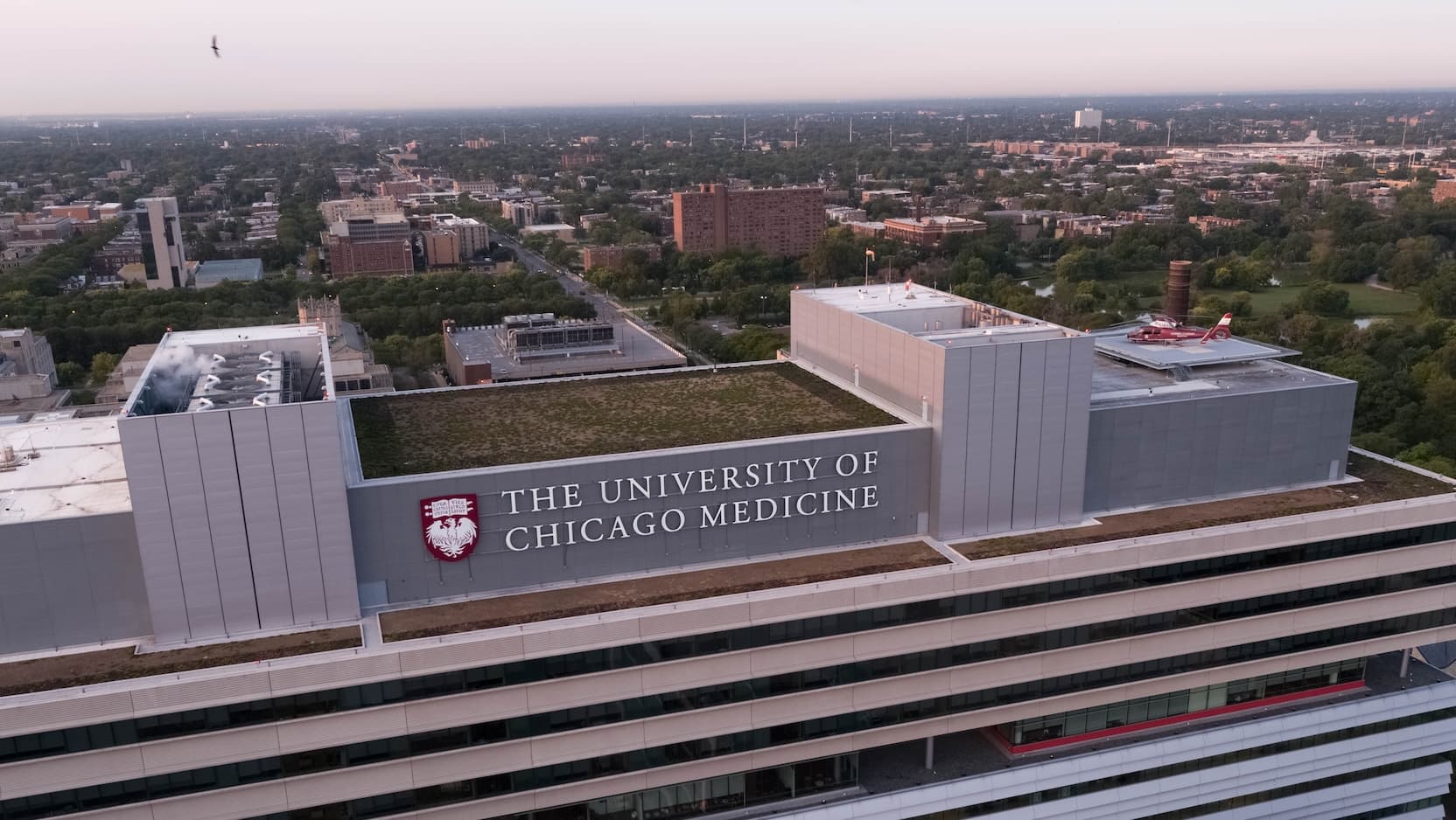 view of UCMC building from above