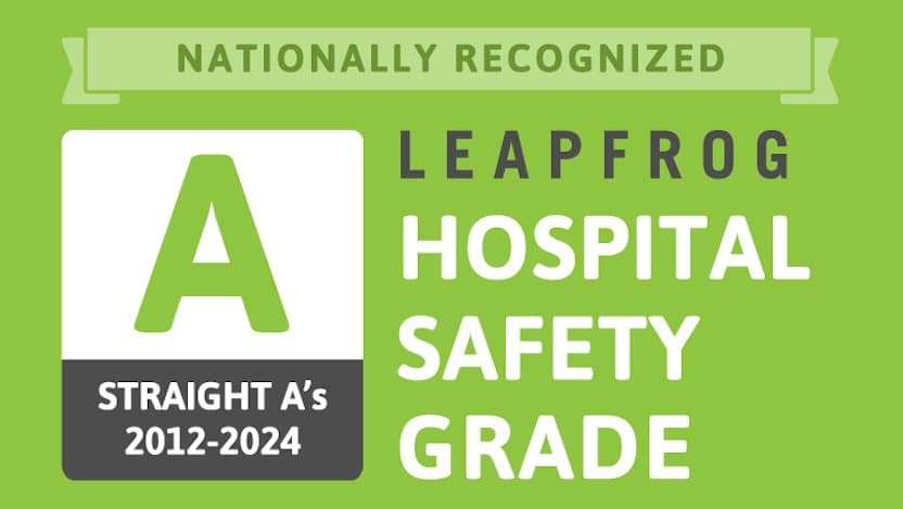 Leapfrog Hospital Safety Grade A Badge