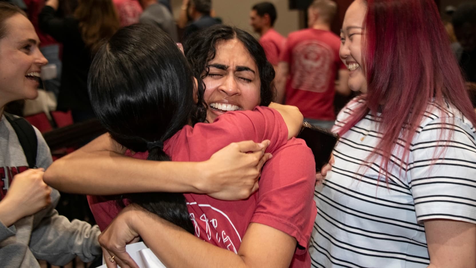 Pritzker School of Medicine students shared hugs and tears after Match Day