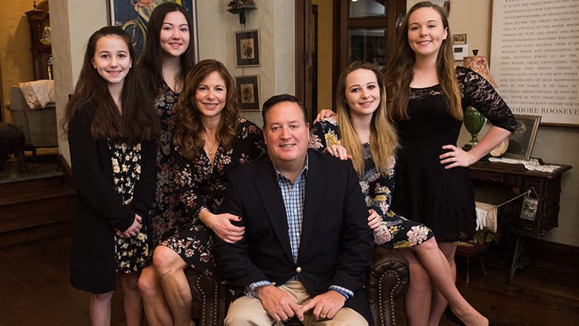 Pediatric lupus patient Maddie Handley and family