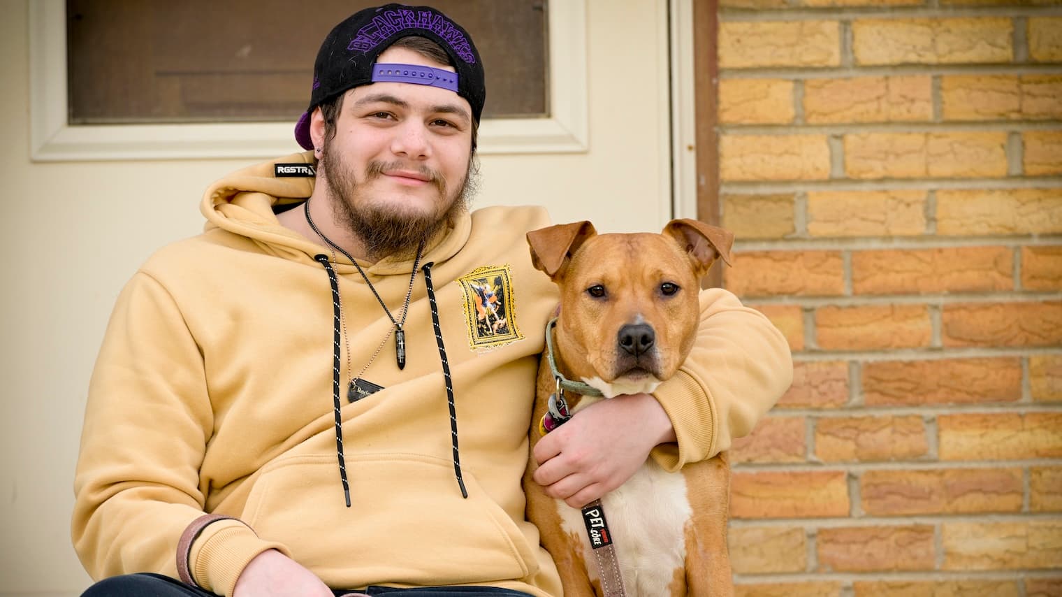 Jonathan Nemeth of Batavia, Illinois, pictured with his dog, Ember. (Photo by Mark Black)