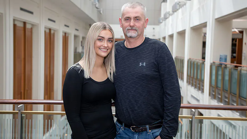 Jessica and her liver donor and father Stanislaw Zubek