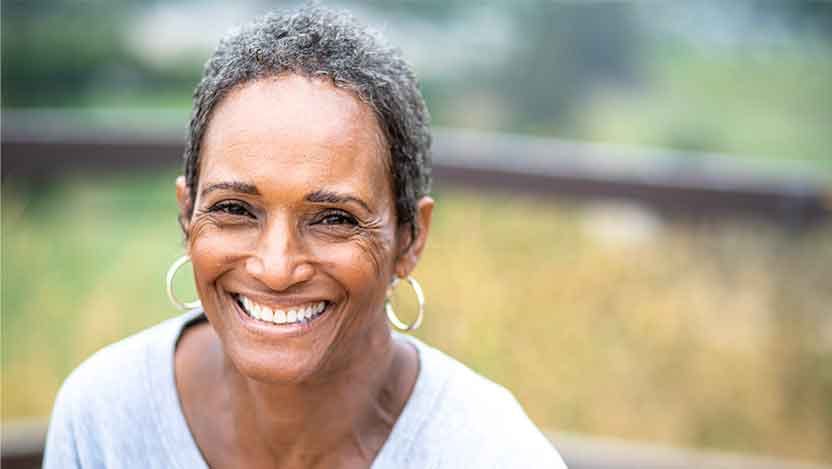 Older Black woman smiling