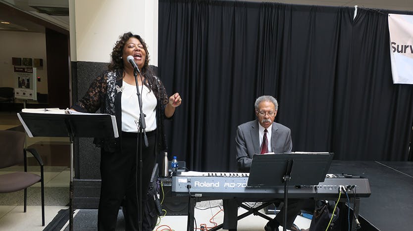 Jazz pianist Billy Foster and his wife and vocalist, Renee Miles-Foster