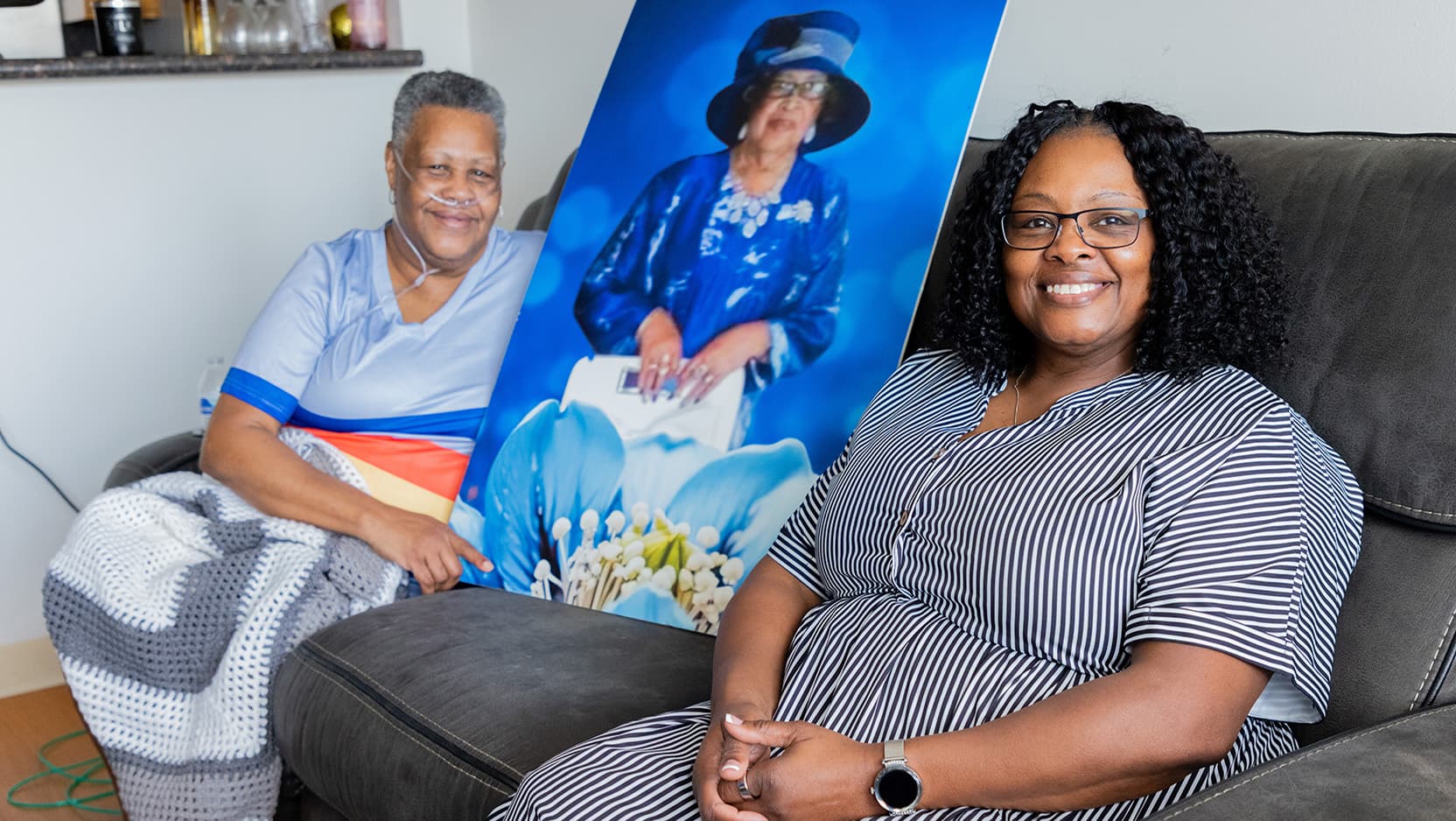 Rachel Richmond, an image of her mother, Johnnie B. Richmond, and Rachel's daughter, Felita Idugboe.