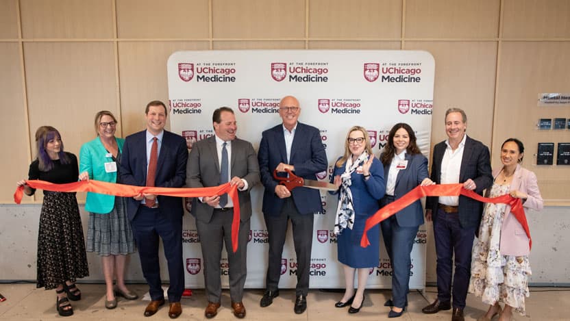 UChicago Medicine held a grand opening celebration and ribbon-cutting ceremony on its new food hall