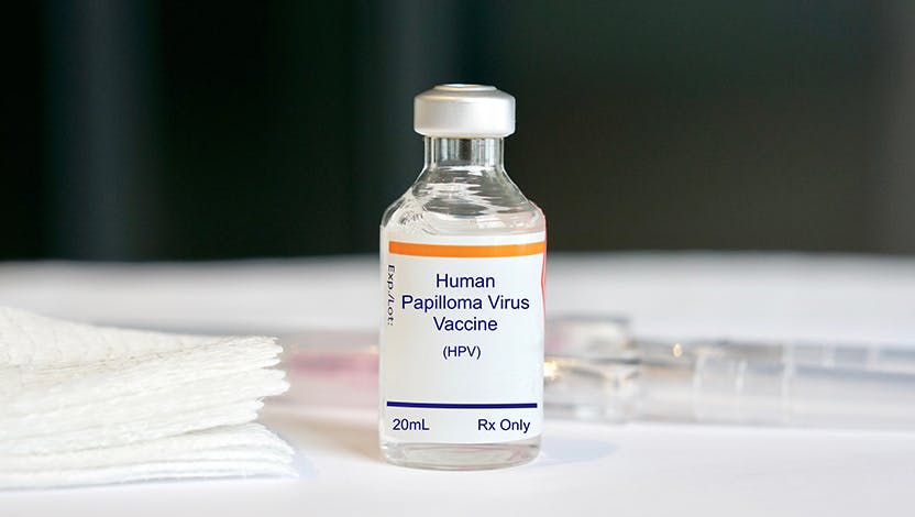 HPV vaccine vial