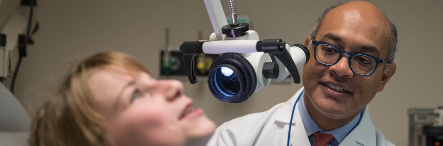 Jayant Pinto, MD, and patient