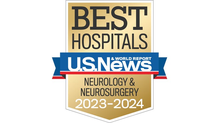 US News and World Report 2023-24 Badge for Nationally Ranked Hospitals in Neurology & Neurosurgery 