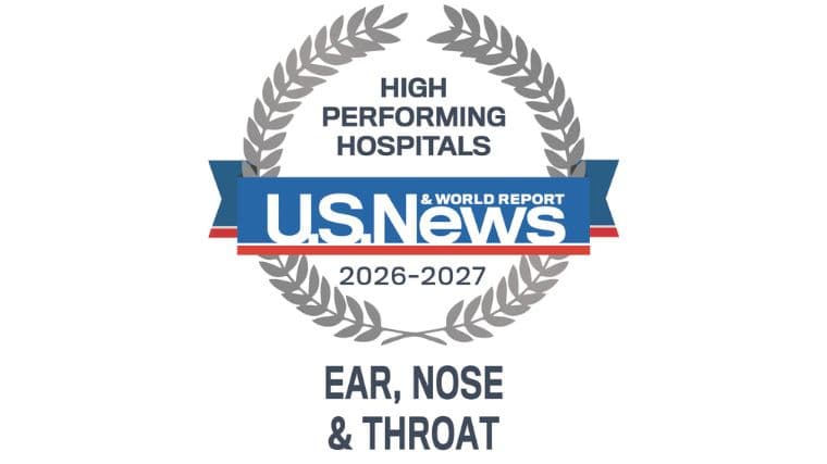 US New and World Report Badge High Performaning ENT 2026-2027