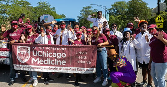UChicago Medicine marchers at the 2021 Bud Billiken Parade