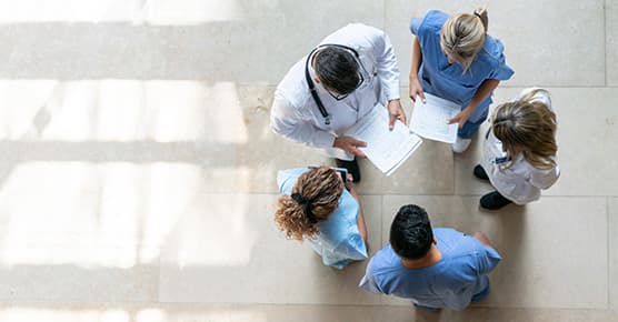 Image of celiac disease team working together
