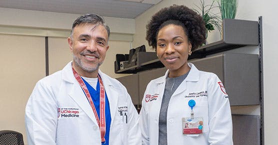Fibroids research experts Ayman Al-Hendy, MD, and Sandra Laveaux, MD, MPH