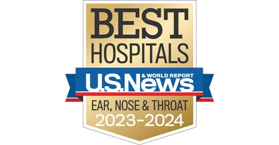 US News and World Report 2023-24 Badge for ENT