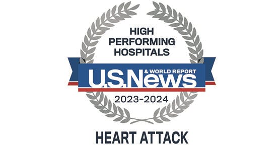 US News and World Report 2023-24 Badge for Heart Attack