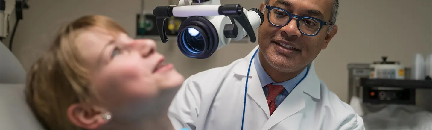 Dr. Pinto with patient