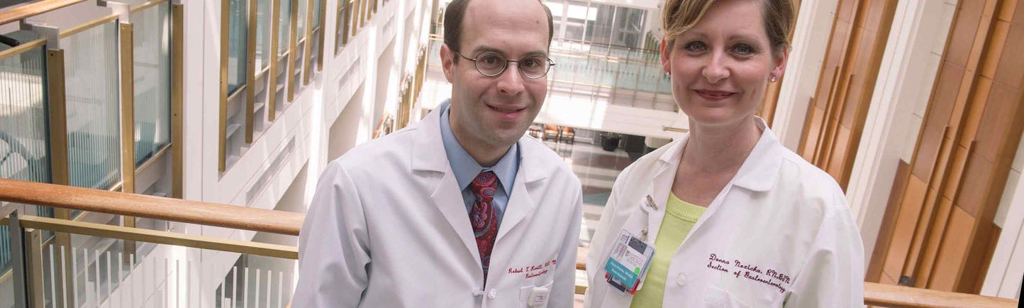 Robert T. Kavitt, MD, MPH, assistant professor of Medicine and Medical Director, Center for Esophageal Diseases with Donna Nozicka, RN, BSN