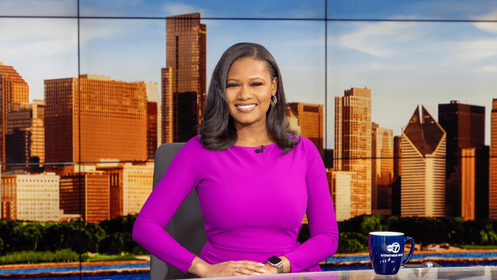 Samantha Chatman in the ABC 7 newsroom