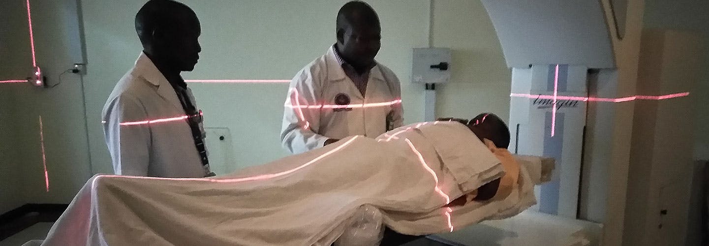 Cancer patient undergoes radiation oncology treatment in Tanzania