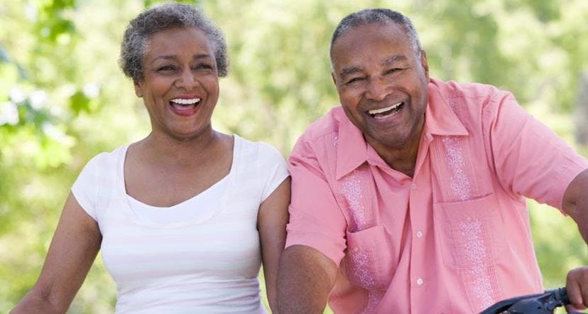 smiling older African-American couple